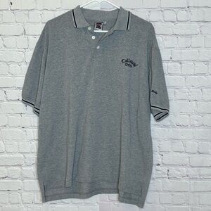 Callaway Men's Gray & Black Polo Golf Shirt Size XXL